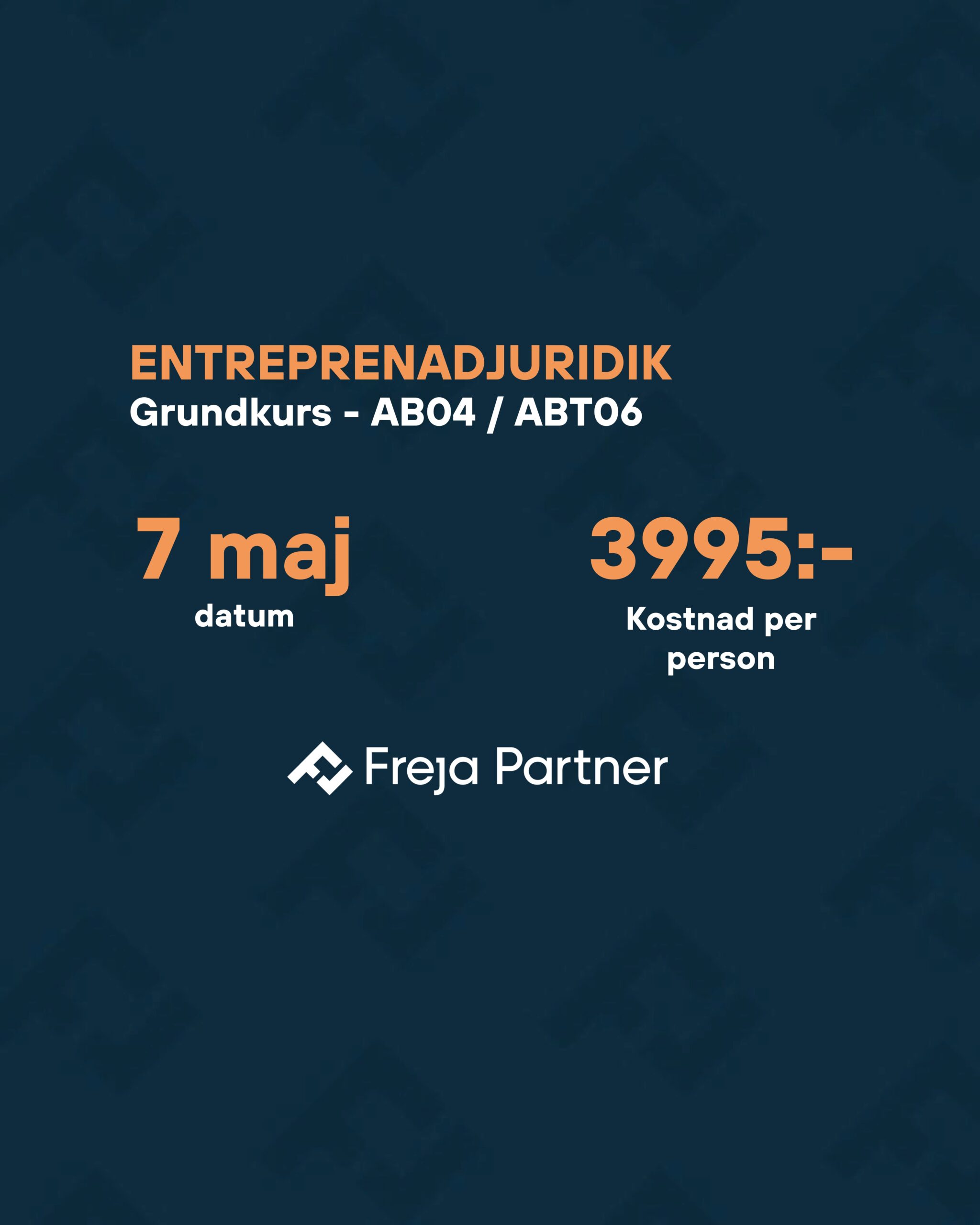 ENTREPRENADJURIDIK – Grundkurs – AB04 / ABT06