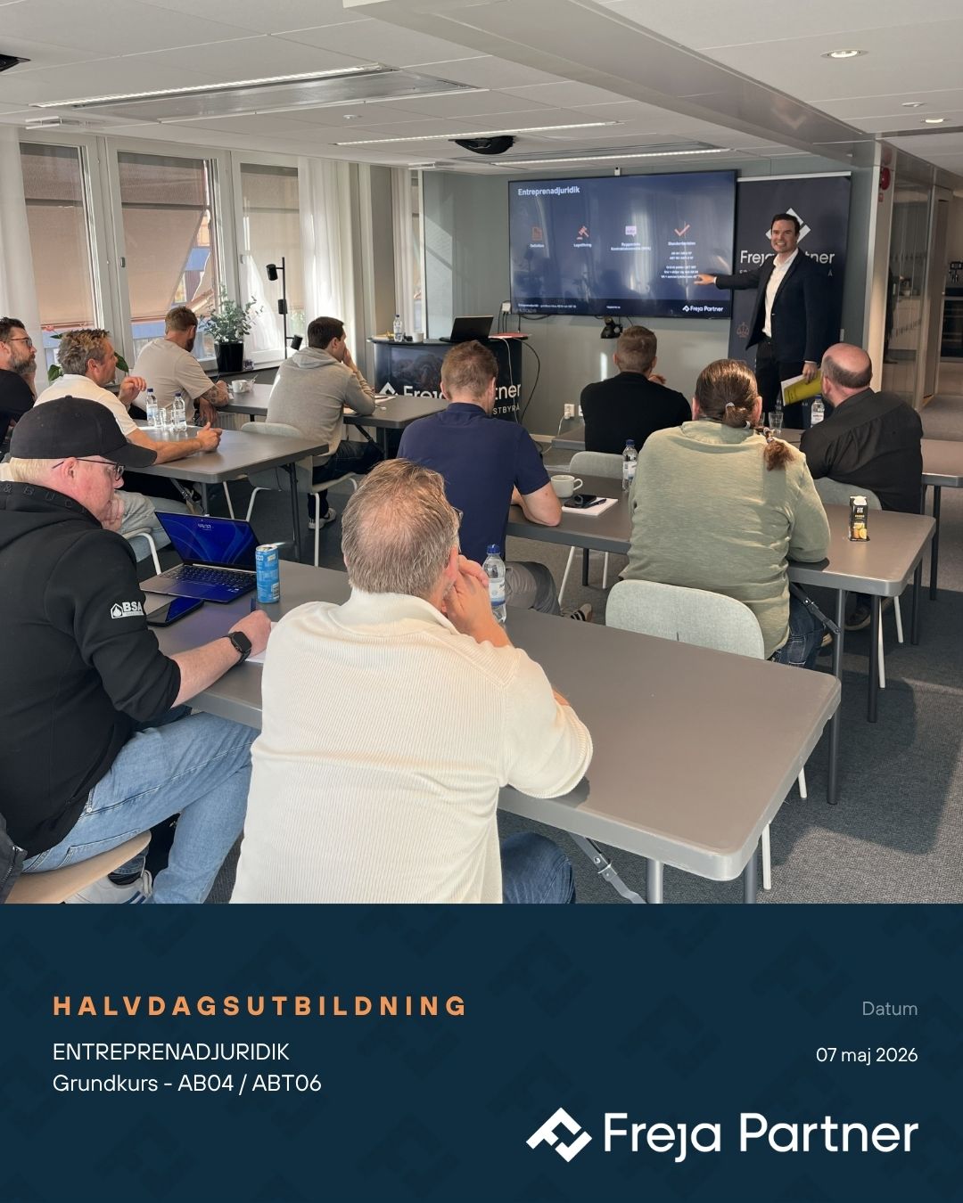 Halvdagsutbildning – ENTREPRENADJURIDIK Grundkurs – AB04 / ABT06